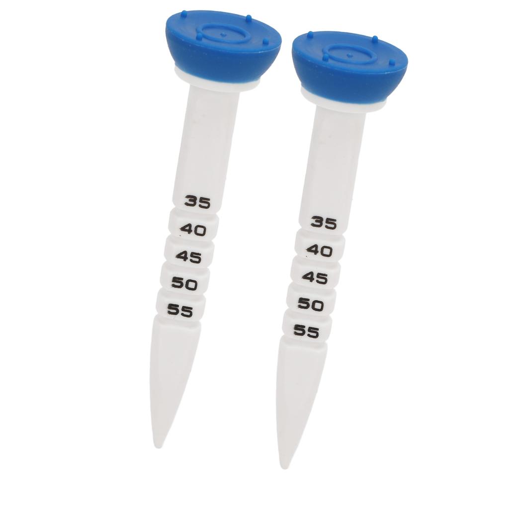 2Pcs Club Ball Tees Height Adjustable Clear Scale High Consistency Accurate Aiming Plastic Club Limit Tees for Outdoor