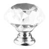 20PCS Drawer Knobs Alloy Anti Oxidation Crystal Shaped Cabinet Handle for Cupboard Home Transparent 30mm