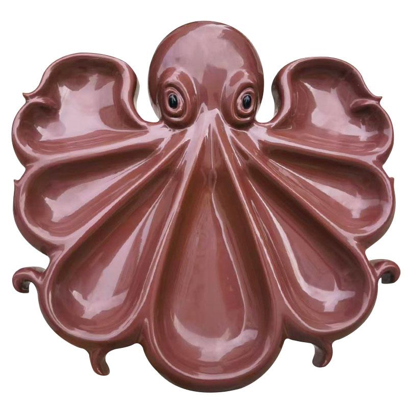 

Octopus Food Platter Octopus Shaped Wooden Serving Tray for Cheese Platter Charcuterie Board Fruit Dish Decorative for Kitchen 29.8cmx28cm