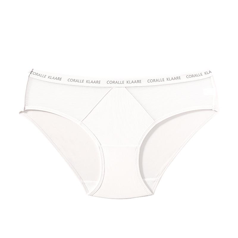 

CINOON Women Sexy Low-Rise Satin Mesh Patchwork Letter Waistband Hip-Hugging Briefs Panties M белый