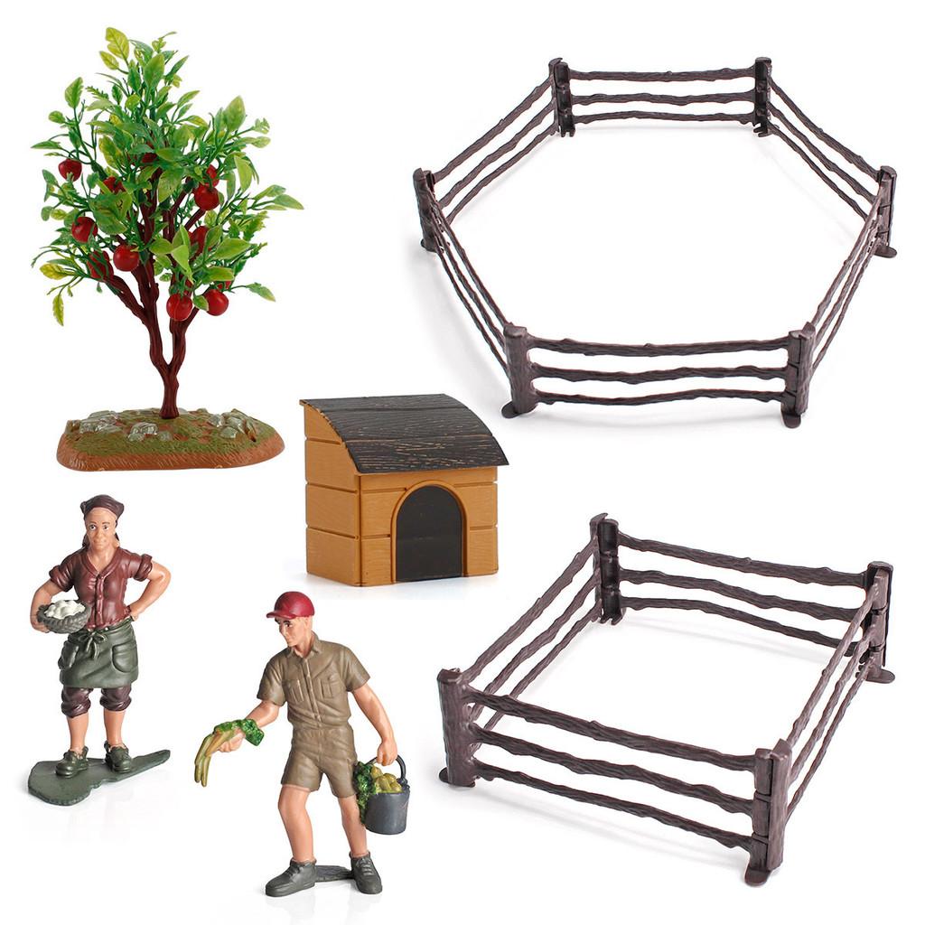 Authentic Plastic Farm Scene Animal Figurines Set With 36 Pieces For Creative Play