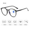 Diopters +1+1.5+2+2.5+3+3.5+4 Women Men Round Reading Glasses Fashion Ultra-light Anti Blue Light Presbyopia Eyeglasses