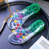 Clear Living Room Women's Slippers and Ladies Sandals Jelly Transparent Shoes Indoor Slides Home House Summer Footwear Pvc Vip