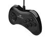 Controller oficial Sega Saturn Gamepad Controller USB oficial Sega Saturn Arcade Pad negru pentru PC/Mac/Steam cu 8 butoane