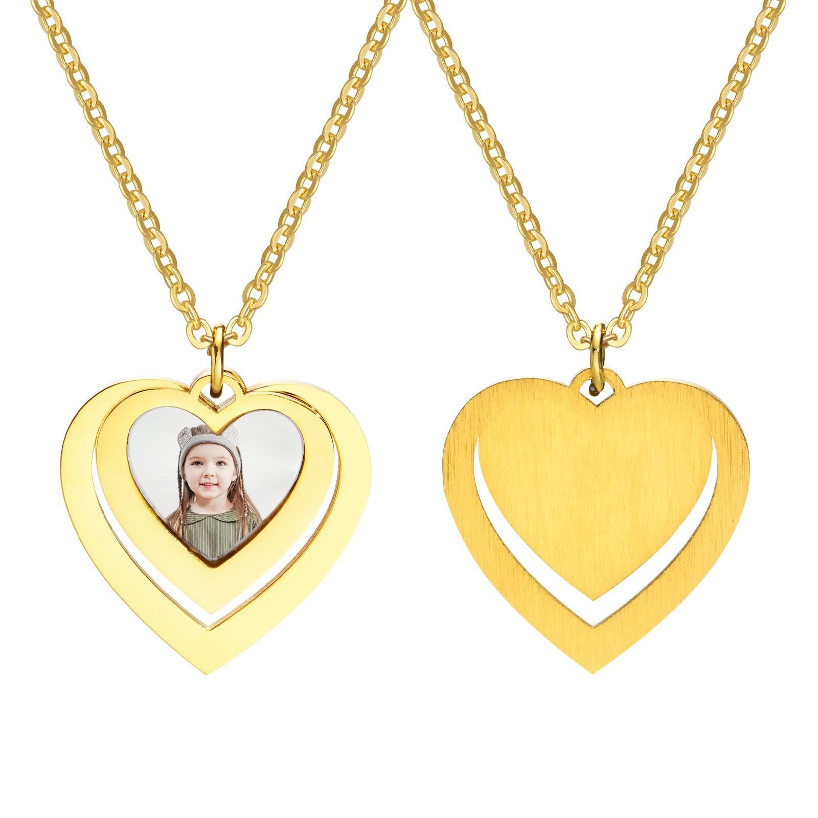 

Photo Necklace, Picture Pendant for Men Women ,Personalized Custom Memory Necklaces 55cm-60cm