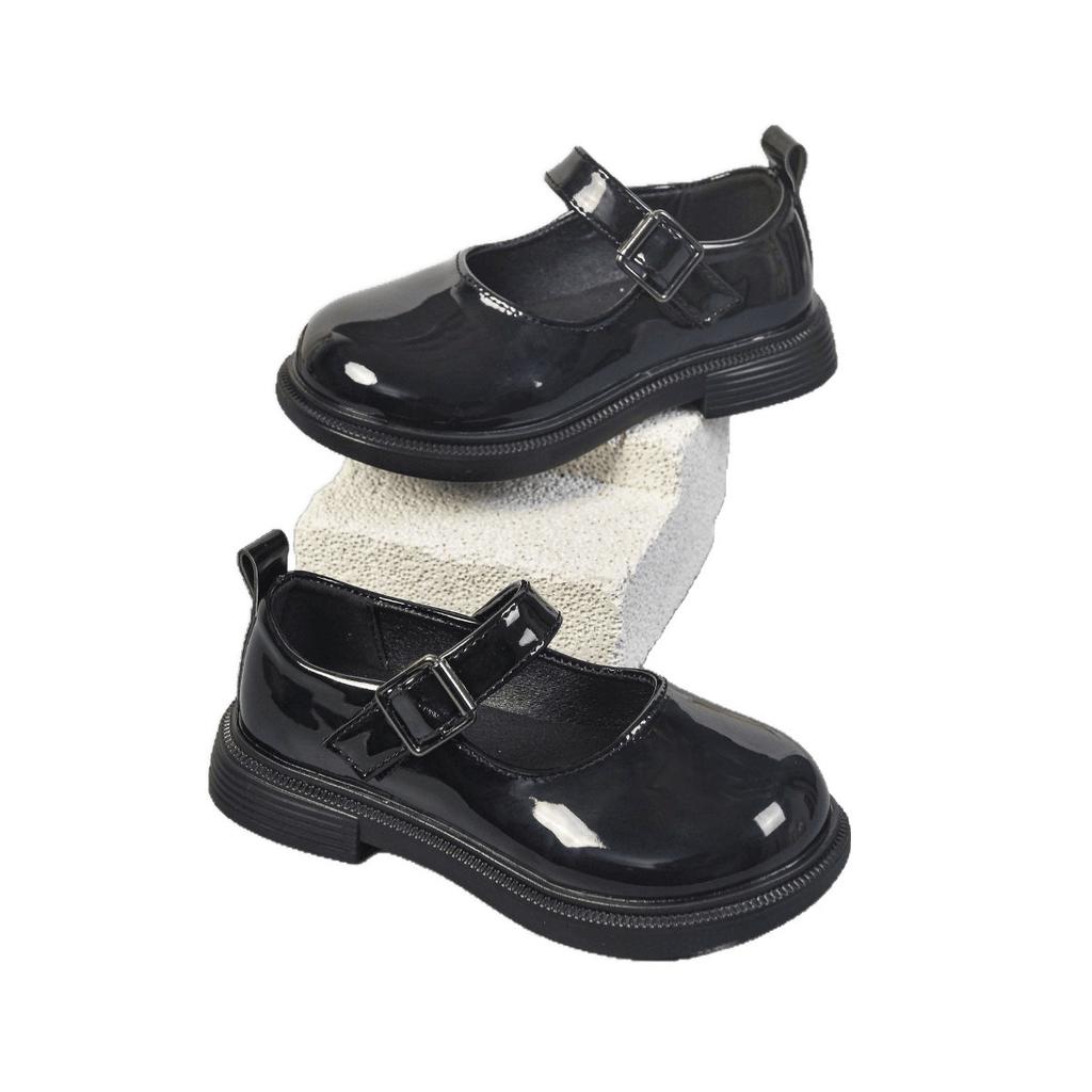 Girls little white shoes 2025 autumn new soft sole non-slip leather surface children's board shoes children's baby shoes