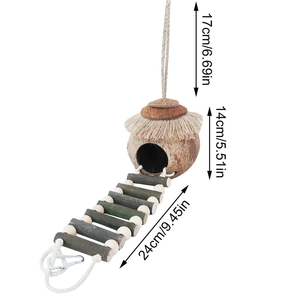 Birds Nest Bird Cage Natural Reed Grass Spherical Hummingbird Nest Outdoor Decorative Weaved Hanging Bird Nest Hous Pet Bedroom