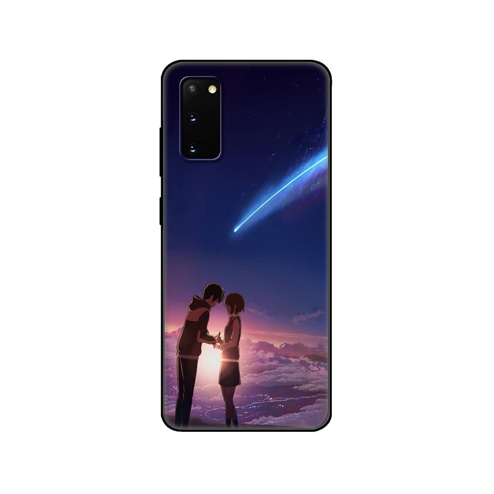 Black tpu Case For Samsung galaxy S20 /S20 PLUS/S20 ultra/S20+ /S20FE back cover Your Name