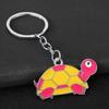 Cute Cartoon Turtle Enamel Keychains Bright Color Design Sturdy Metal Ring For Bag Decor Key Storage Gifts For Turtle Fans
