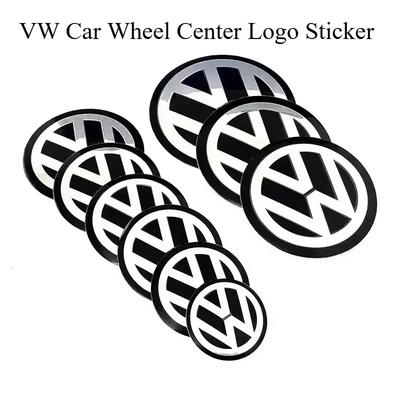 New Volkswagen 4Pcs 45mm 56mm 60mm 65mm 70mm 75mm 90mm Car Wheel Center Logo Sticker Emblem Rim Caps Hub Cover Badge Decal
