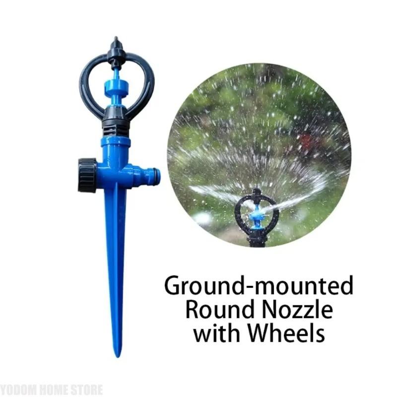 Rotary Automatic Garden Sprinkler, Rotary Wheel Watering Nozzle, Practical Irrigation Tool for Lawn,Vegetable & Horticulture Use
