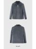 Men's Winter Wool-Blend Coat with Faux Fur Collar and Large Pockets