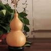 Toyvian 2pcs Traditional Chinese Natural Gourd Feng Shui Gourd Good Luck Wu Lou Hu Lu Statue Desktop Decor for Home Ancient Ornament
