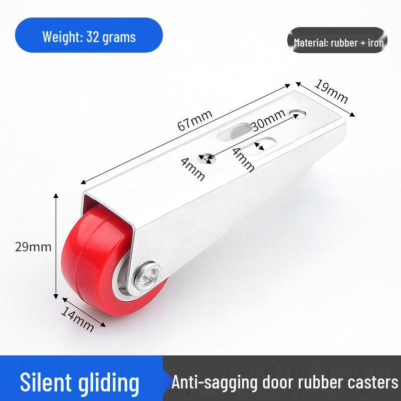 1.5" or 2" Heavy-Duty Silent Swivel Caster with Brake, Snap Ring, and Wear-Resistant Trolley Shelf Roller