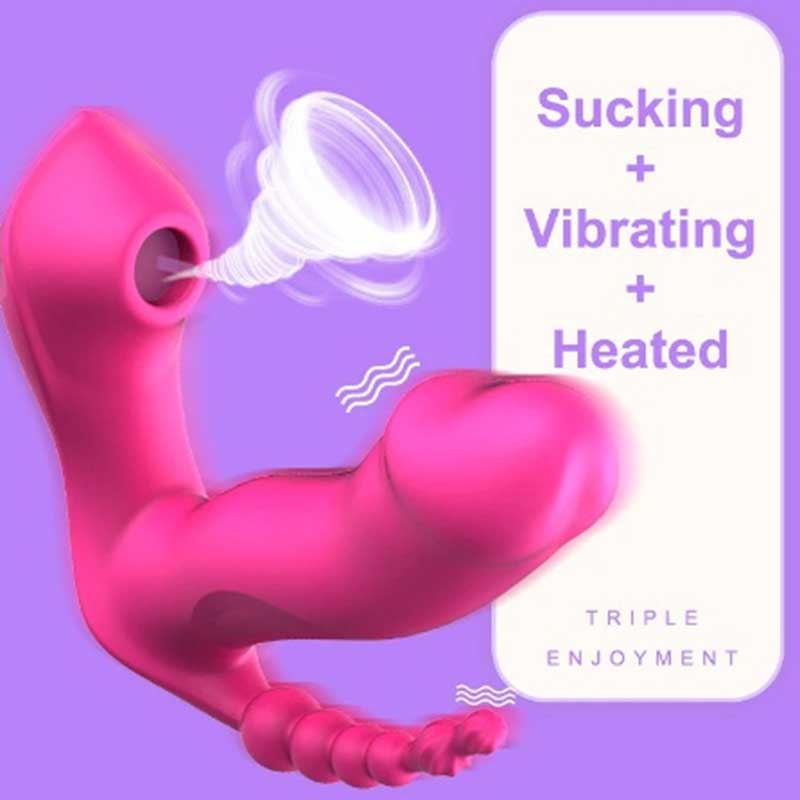 10-speed Three-in-one Wearable Butterfly Dildo Vibrator Female G-spot Stimulator Remote Control Vibrating Egg Masturbation Device Sex Toy
