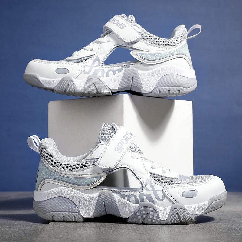 Korean Style Boys' Summer Sports Shoes: Breathable Mesh Running Sneakers for Primary School Students