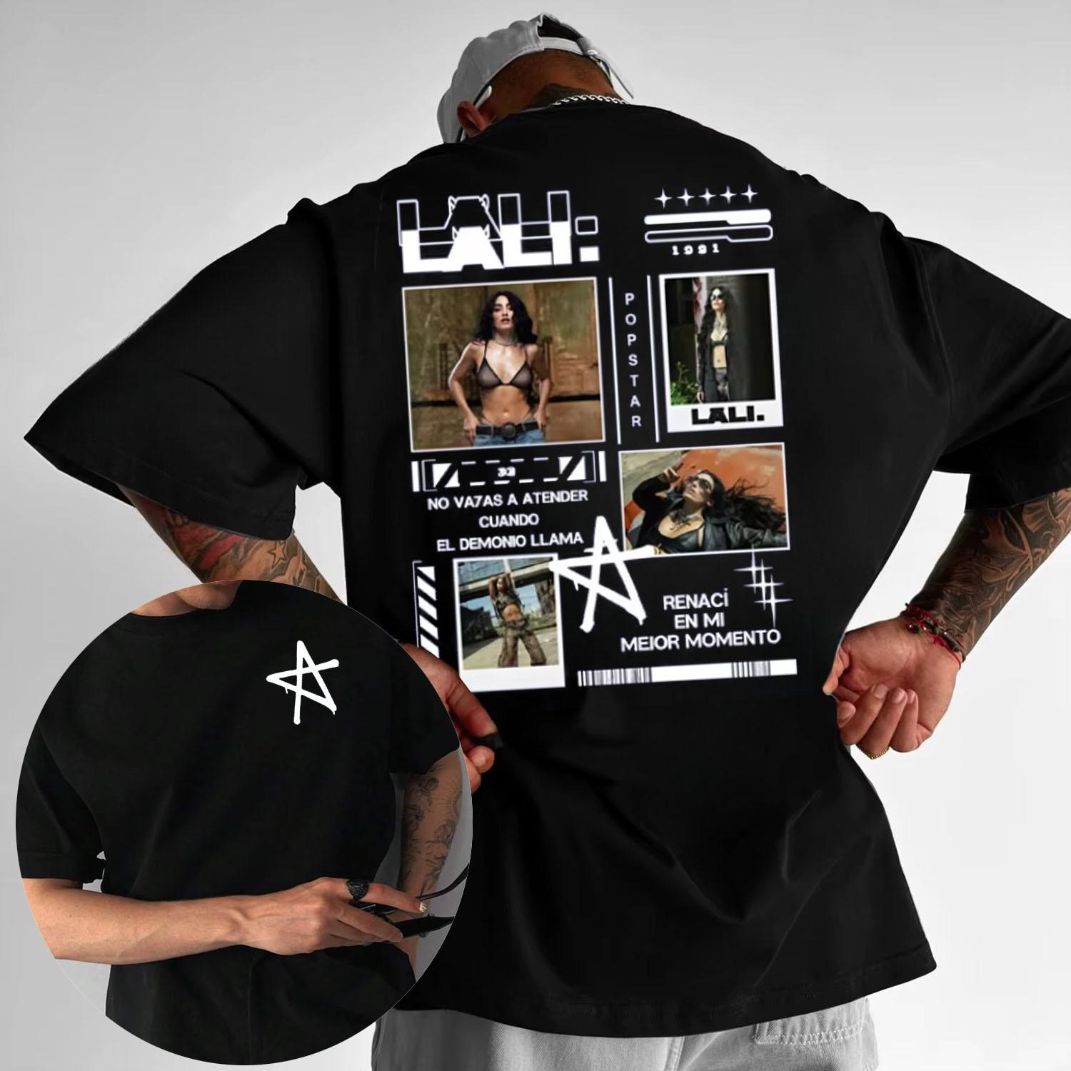 2025 Summer Singer Larry Esposito Acina Album Tour Tshirt Male Hiphop Fashion Tshirt Casual and Comfortable Cotton Tshirt M