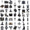 50PCS Vintage Darkness PET Sticker Aesthetic Tear Open Decoration Scrapbooking DIY Hand Accounting Stationery Supplies