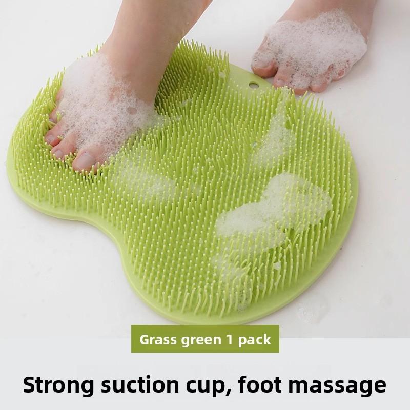 Silicone Foot Scrubber Massager Bath Mat With Nonslip Suction For Home Use