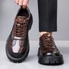New Thick Soled Men Derby Shoes British Style Gentlemen Business Casual Lace Up Formal Shoes
