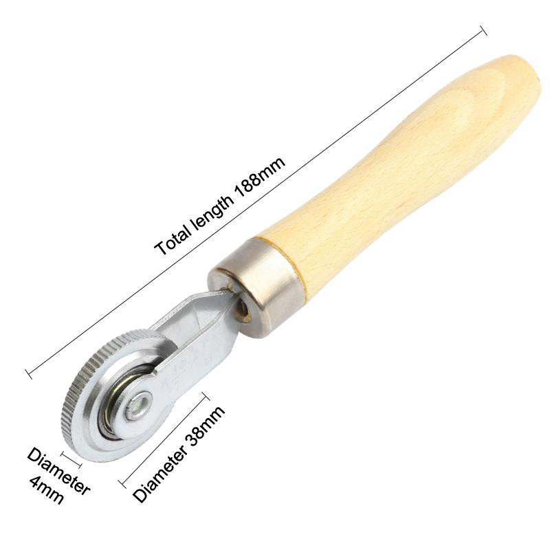 1 шт. Автомобильный шумоизоляционный ролик с ручным нажимом, металлический, с деревянной ручкой, для нанесения звукоизоляции автомобильного аудио