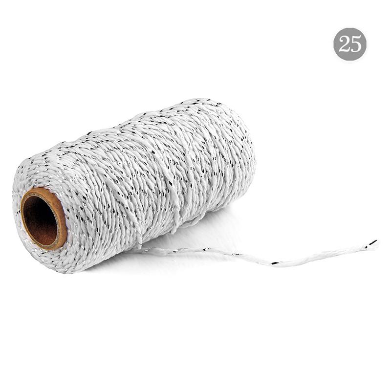 100 Meter 2 mm Baumwoll-Bäckerschnur, Baumwollkordel, Seil für Heimdekoration, handgefertigte Weihnachtsgeschenkverpackung, Basteln, DIY-Geschenkpapier