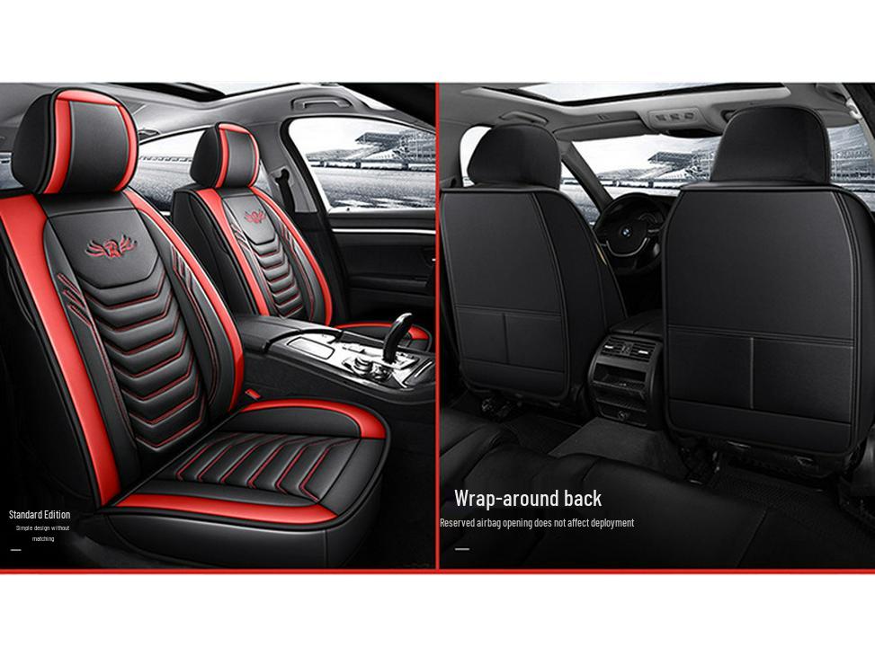 Universell helskinnssitsdyna för bil - Tecknad design, Komfort för alla årstider, Full omslagsstil