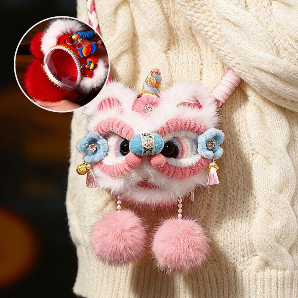 

Creative Gift Handmade Kintted New Year Shoulder Bag Personality Red Color Spring Festival Coin Purse Crossbody Bag