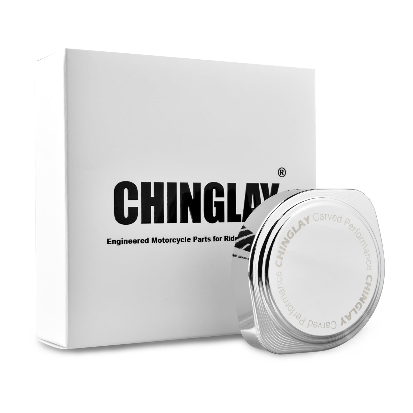 CHINGLAY Motorcycle Radiator Cap CNC Compatible with Z900RS Radiator Cap Guard Accessory Cover Aluminum, (2021-2026), (Chrome Plated) [Used Item]