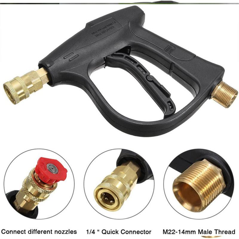 1/4" High Pressure Washer Wand 3000 Psi Car Wash Foam Spray Short Wand With Nozzle