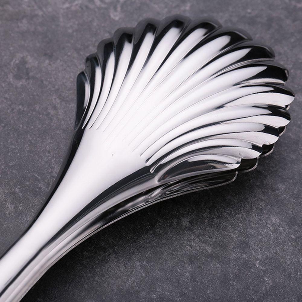 Stainless Steel Food Tongs Shell Shape Cooking Tools Professional BBQ Clip