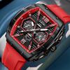 Top Brand Luxury Mens Watches Waterproof Sports Watch Silicone Strap Chronograph Quartz Wristwatch Relogio Masculino+BOX