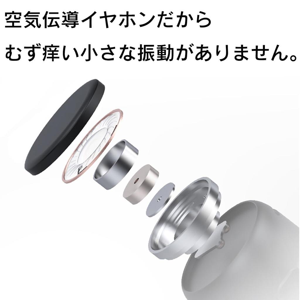 Salerno Air Conduction Wireless Earbuds with 15 Hours of Playtime Open-Ear (Black)