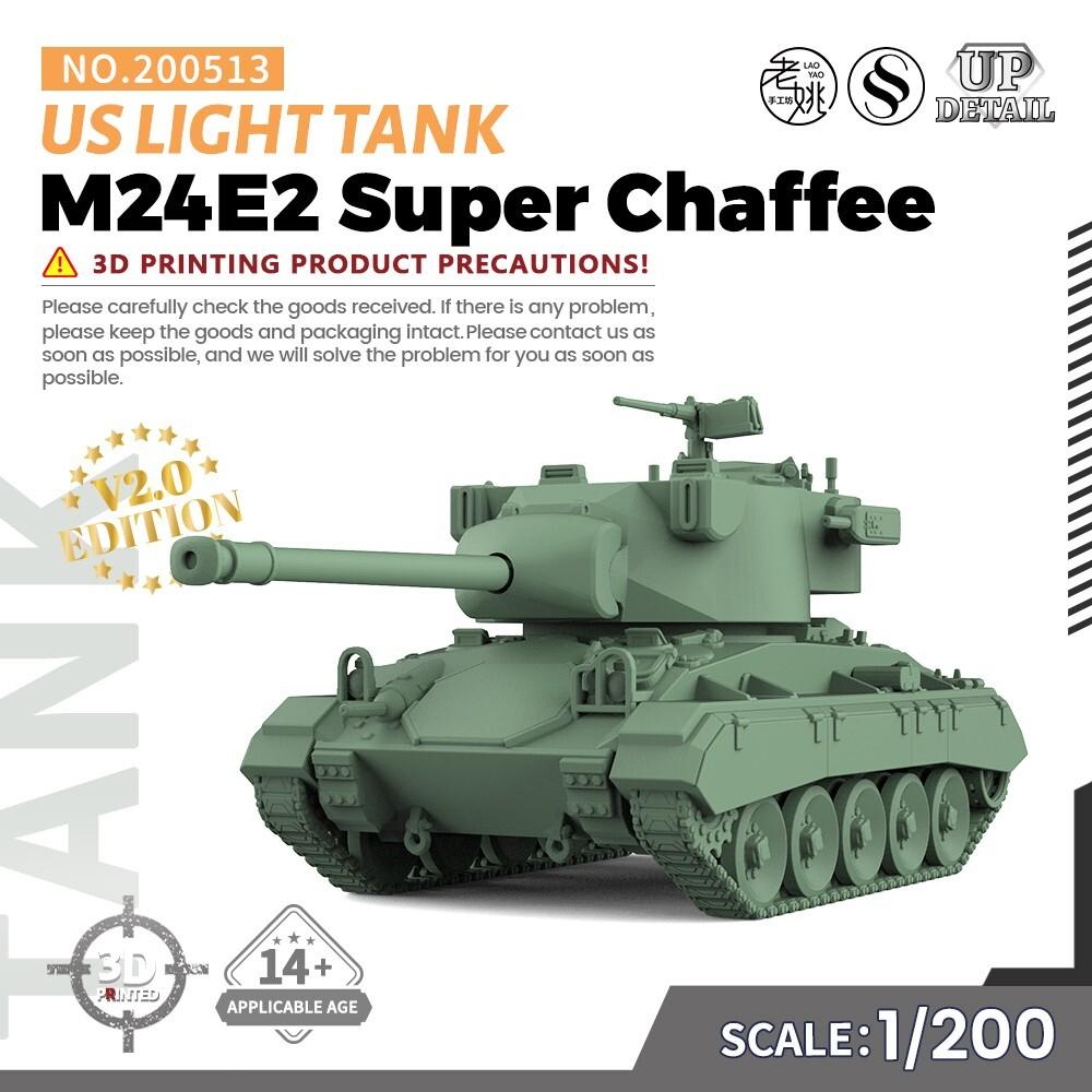 

SSMODEL 1/200 Military Model Kit US M24E2 Super Chaffee Light Tank