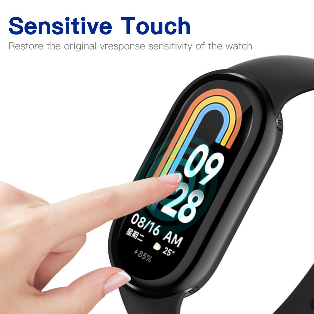TPU Weiche Schutzhülle Für Xiaomi Mi Band 8 Hülle Vollbildschutz Schale Bumper Beschichtete Hüllen Für Mi Band 8 Smartwatch