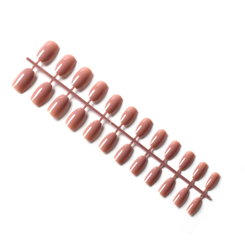 Packung mit 24 Kurzen Ballerina Sicheren Kratzfesten Sarg Falschnägeln Französischer Stil DIY Anmutige Persönlichkeit Acrylnagel