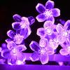 Outdoor Cherry Blossom Solar LED String Lights - Holiday & Courtyard Décor
