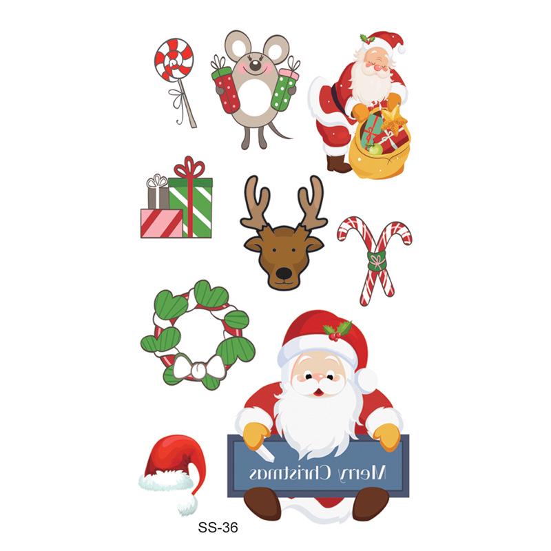 Christmas Fun Face Stickers: Children's Cartoon Tattoo Stickers