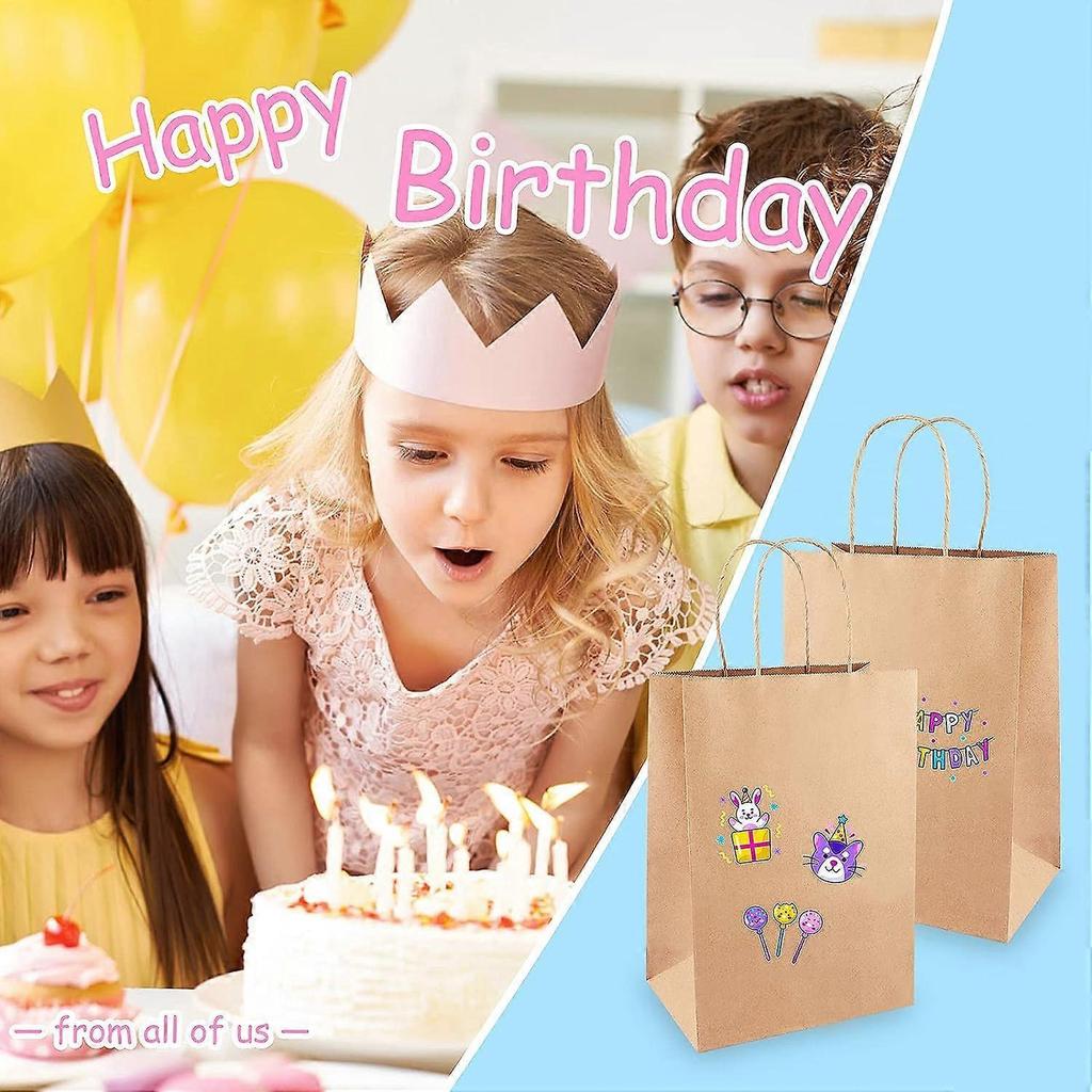 25 gift bags 8 inches x 4.2 inches x 10.6 inches kraft paper bags with handles thick kraft paper bags brown paper bags