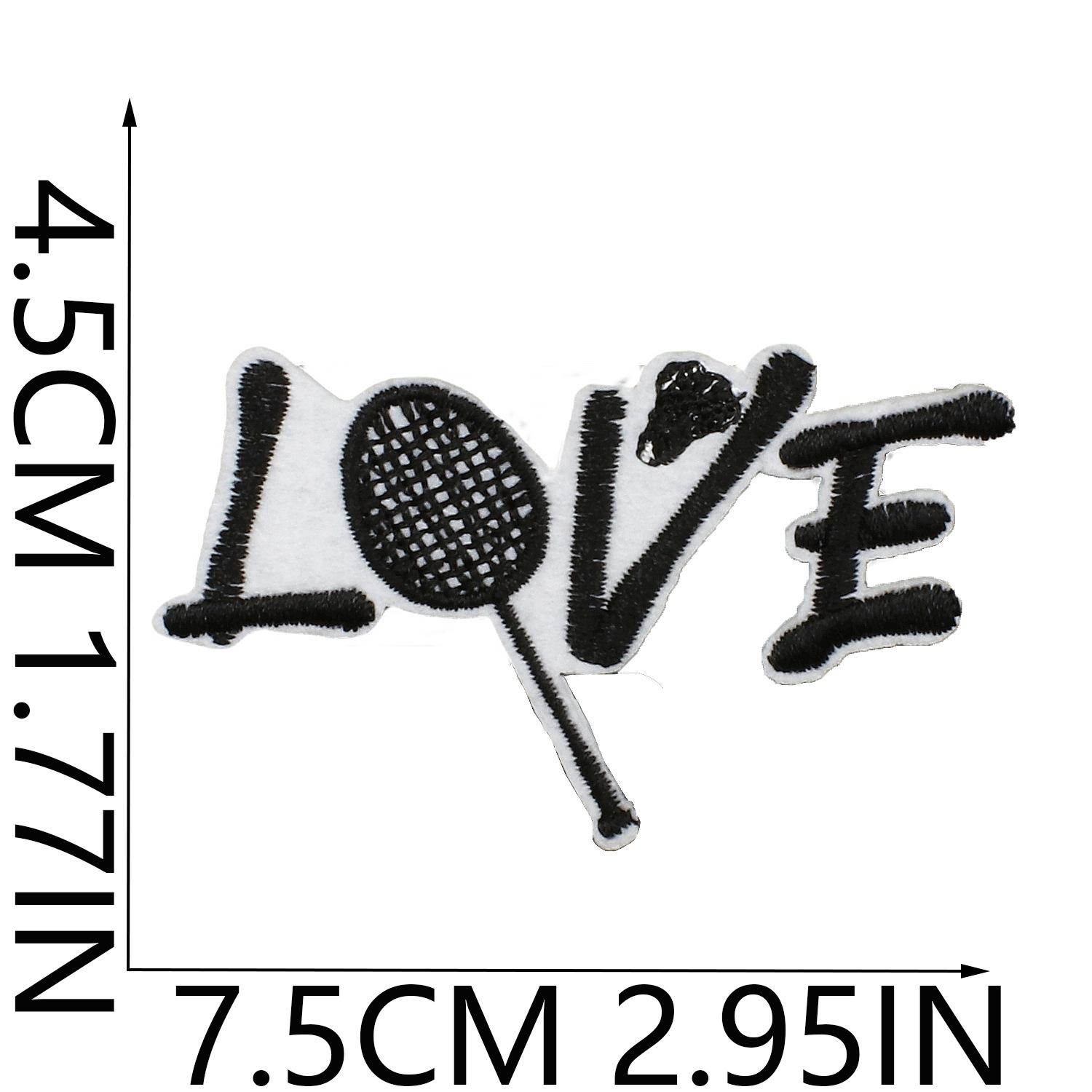 Серия бадминтона Вышитая тканевая наклейка Компьютерная вышитая этикетка Кот Вышитый патч-наклейка для бадминтона Декоративная вышитая глава Мальчик no. 19_3 pieces