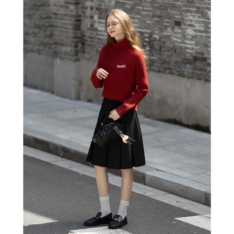 TonLion Women's Embroidered Turtleneck Pullover Sweater