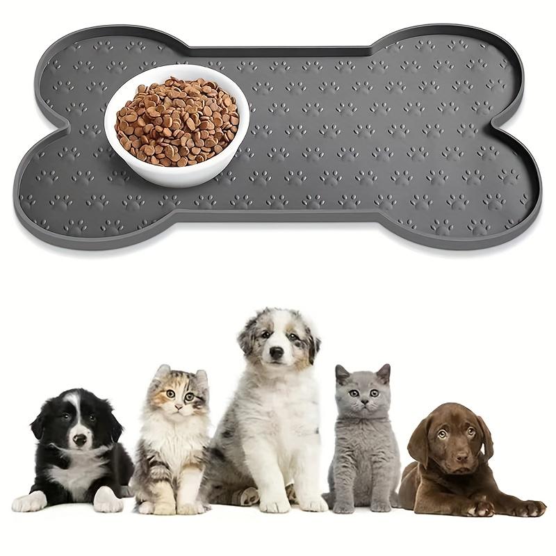 

Silicone Dog Feeding Mat,Non-Slip Pet Food Pad Washable Waterproof Dog Cat Feeding Tray,Durable Food Bowl Placemat for All Breed сірий колір