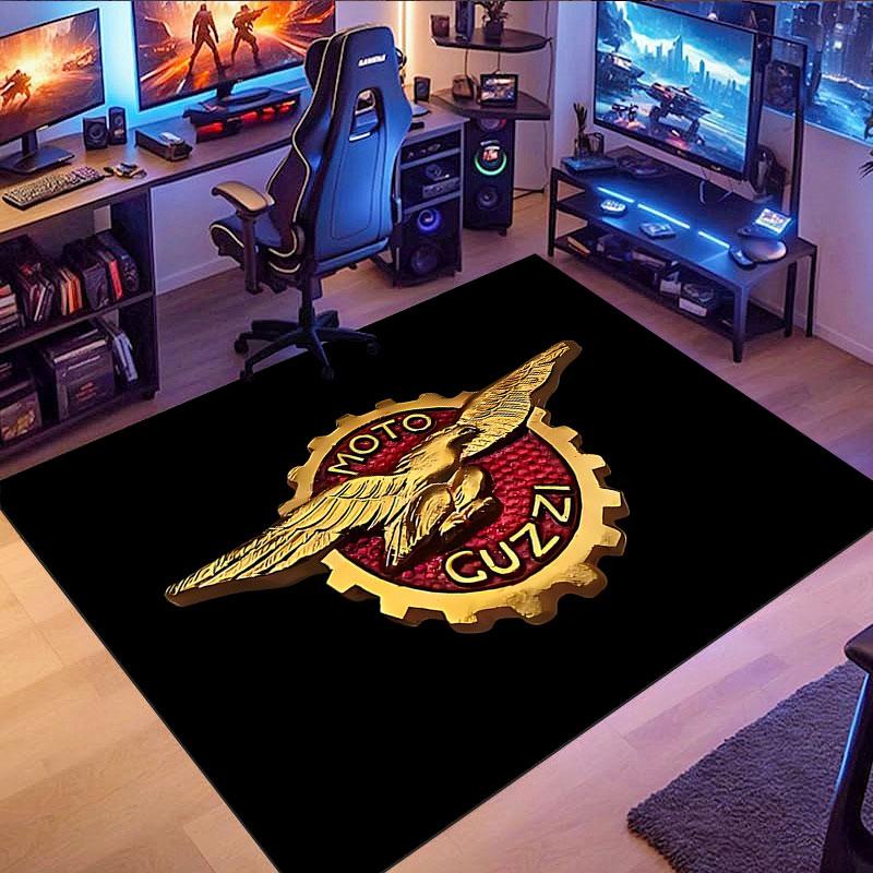 Tappeto Patternato Moto Guzzi, adatto per soggiorno, camera da letto, sala giochi, stanza del computer e decorazione della casa.