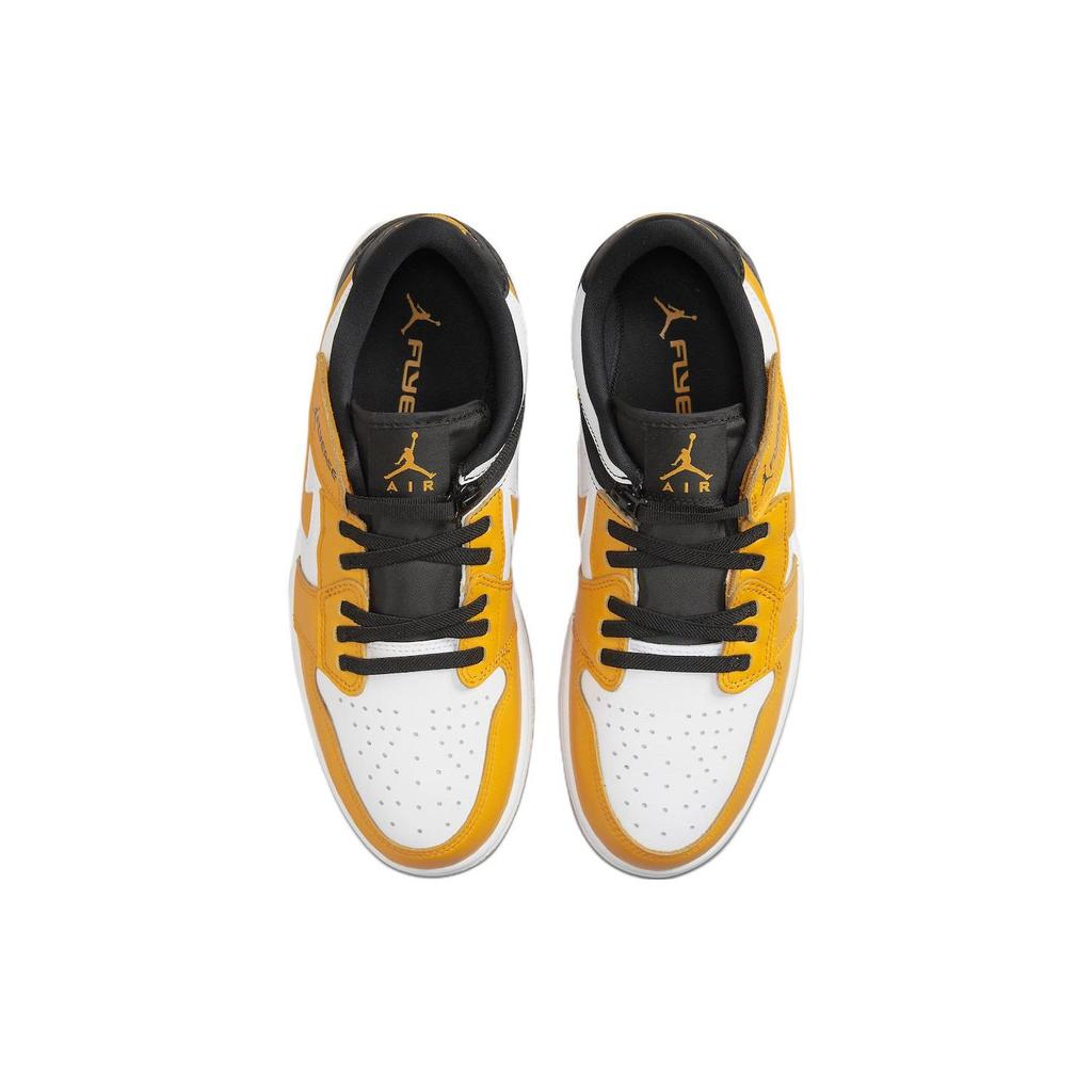 Air Jordan 1 Low FlyEase White Taxi Men Sneakers Yellow Black DM1206-107