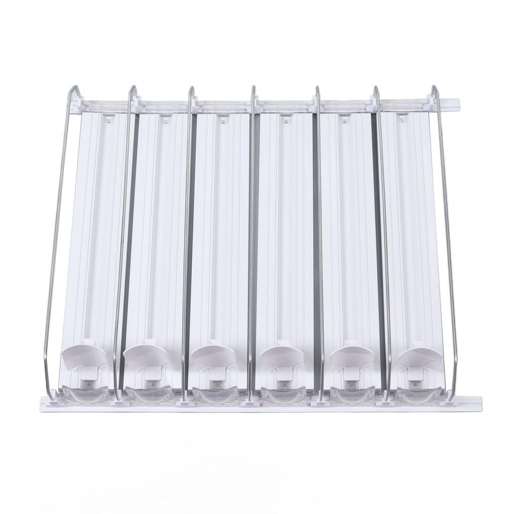 Drink Automatic Pusher Glide ABS White Width Adjustable 12oz 16oz 16.9oz 20oz Refrigerator Soda Can Organizer for