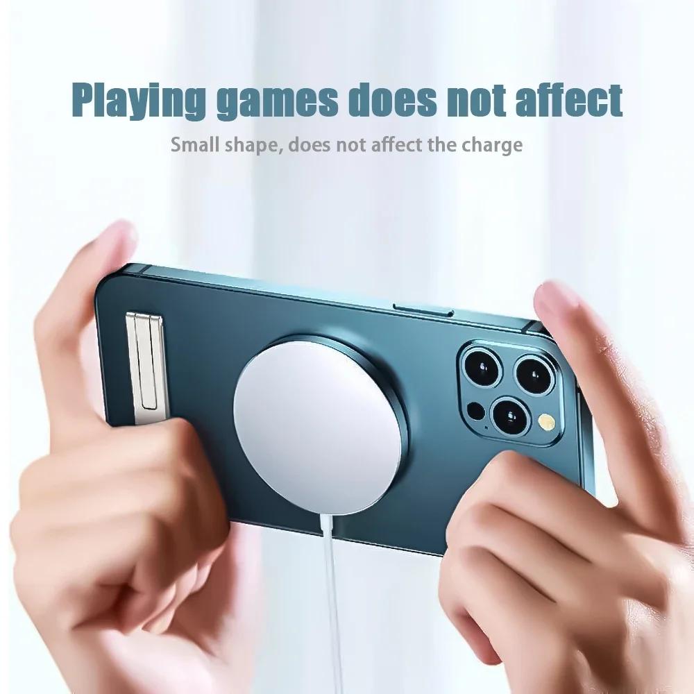 Portable Magnetic Mobile Phone Holder Stands Invisible Ultra-Thin Phone Kickstand Bracket for IPhone 15 Pro Samsung Xiaomi