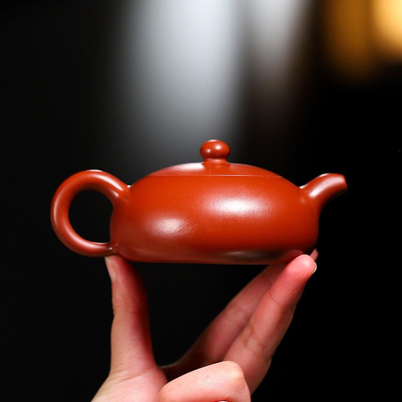 

150 мл изысканные чайники из фиолетовой глины Исин, ручной работы, полумесяц, чайник из сырой руды Dahongpao, чайный сервиз Zisha, чайная церемония