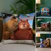 B-Boonie B-Bears Pillow Case Plush Linen Soft Double Sided Printed Design Throw Cushion Decorative Home
