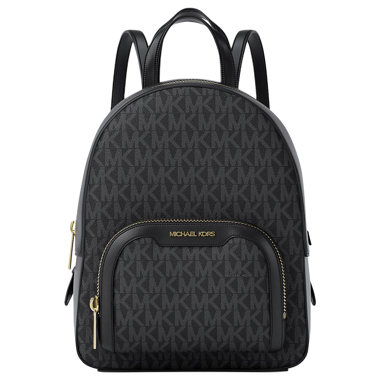 

Michael Kors Mk Jaycee Logo Classic Gold Hardware Coated Canvas Mini Backpack Women backpack Black 35T2G8TB1B-BLACK Basic Set (Bag+Dust Bag)