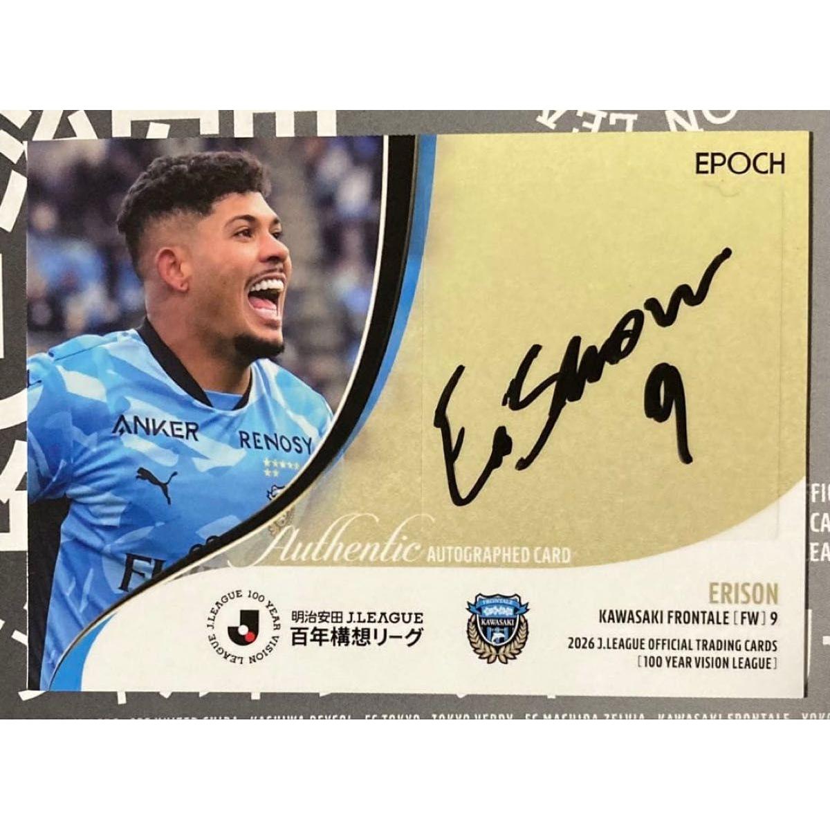Used Ellison Kawasaki Frontale Autographed Card EPOCH 2026 Meiji Yasuda Life J League Centenary Concept League Limited to 40 pieces